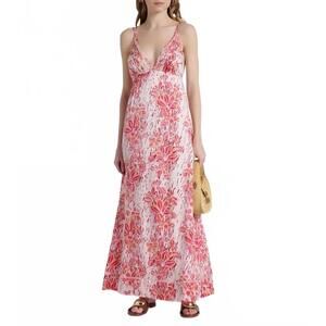 NEW POUPETTE ST BARTH women's casandra long dress in pink